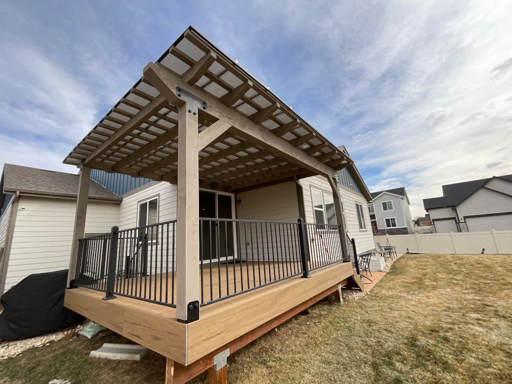Deck builder photo showing a finished deck in Colorado