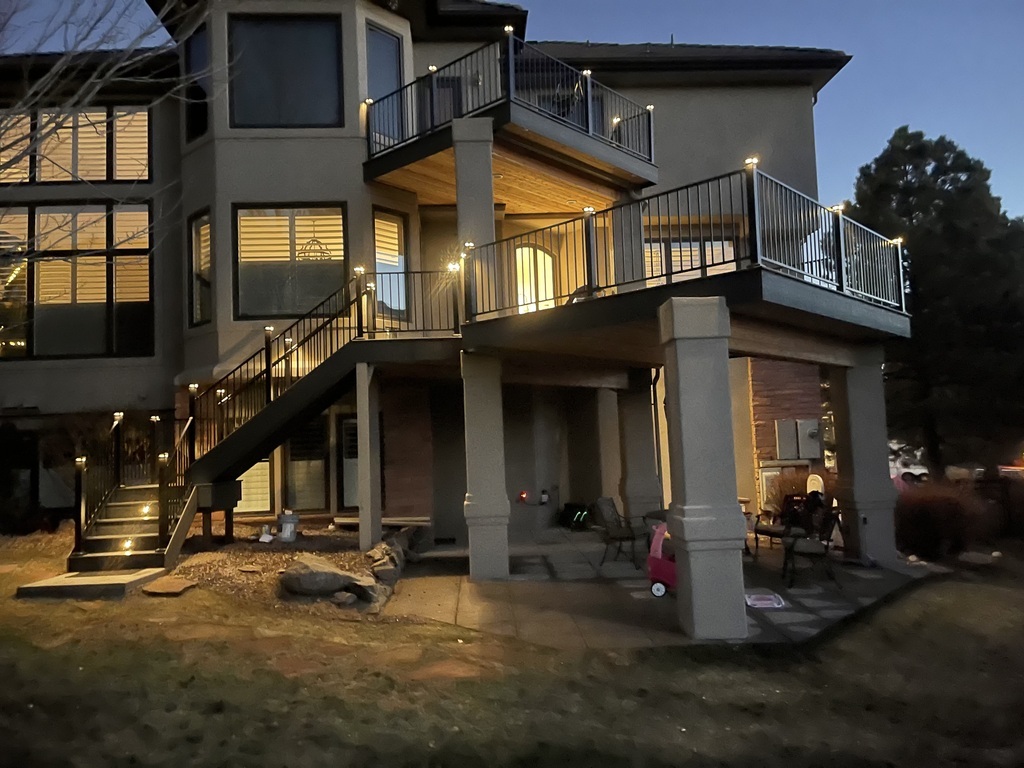 Deck builder photo showing a finished deck in Colorado